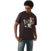 True Religion Men’s Patch Buddha Tee – Short Sleeve Crewneck Graphic T-Shirt(Dark Brown/Kalamata)