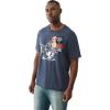 True Religion Men’s Patch Buddha Tee – Short Sleeve Crewneck Graphic T-Shirt(Midnight Navy)
