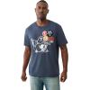 True Religion Men’s Patch Buddha Tee – Short Sleeve Crewneck Graphic T-Shirt(Midnight Navy)
