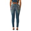True Religion Women’s Jennie Mid-Rise Skinny Flap Jeans – Super T Stitch Denim(Twilight Spark)