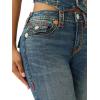 True Religion Women’s Jennie Mid-Rise Skinny Flap Jeans – Super T Stitch Denim(Twilight Spark)