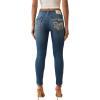 True Religion Women’s Money Emb Jennie Mr Skinny Jeans – Skinny Fit with Big T Flap & Embroidery(Frosty Morn)