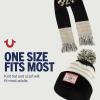 True Religion womens True Religion Beanie Hat and Scarf Set, Winter Cuffed Knit Cap With Pom and Stadium Style Scarf(Black)