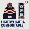 True Religion womens True Religion Beanie Hat and Scarf Set, Winter Cuffed Knit Cap With Pom and Stadium Style Scarf(Navy)