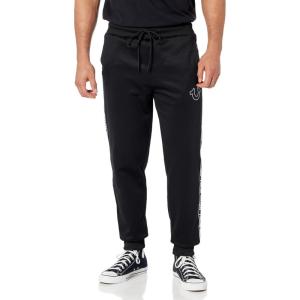 True Religion Mens Tape Track Jogger(Jet Black)