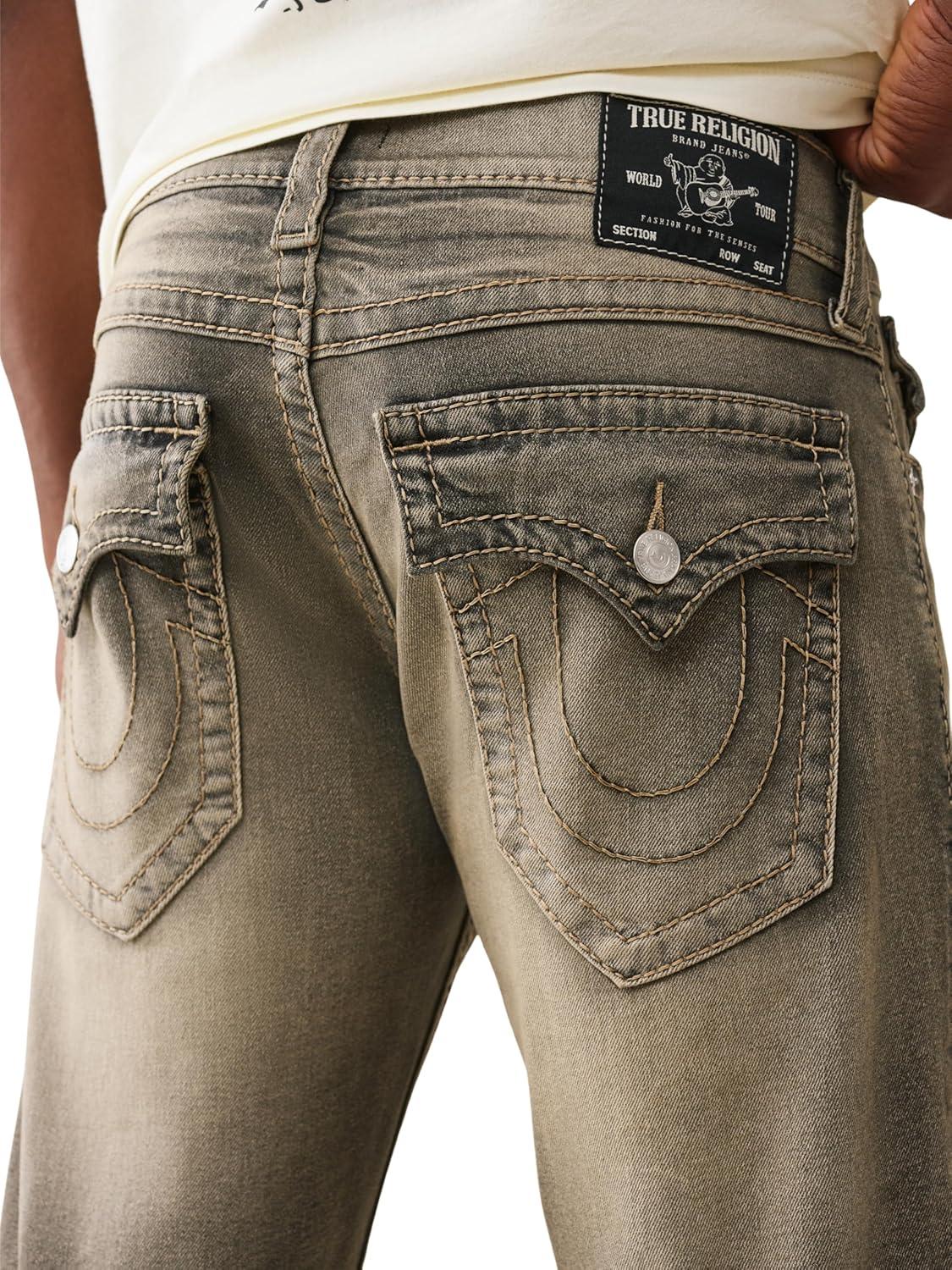 imageTrue Religion Mens Ricky Super T Flap 34 inCompass Trail Black Wash