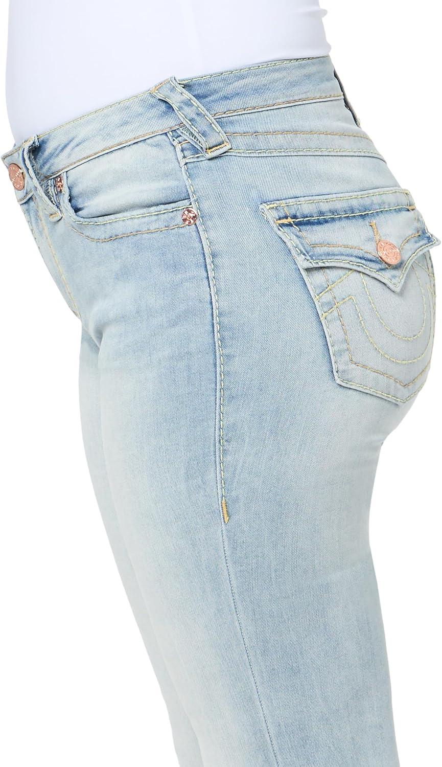 imageTrue Religion Womens Becca MidRise Bootcut Jeans Flap Pockets amp Big T StitchingLa Jolla