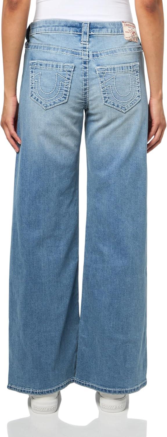 imageTrue Religion Womens Bobby Baggy Jean Big TCobalt Cove