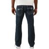 True Religion Men’s Billy SN Flap Jeans- Straight Leg Denim with Back Flap Pockets(Warm Hearth Rinse)