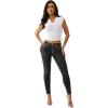 True Religion Women’s Jennie Mid Rise Skinny Jeans – Big T Stitching & Flap Back Pockets(Harmony Night)