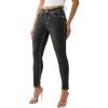 True Religion Women’s Jennie Mid Rise Skinny Jeans – Big T Stitching & Flap Back Pockets(Harmony Night)