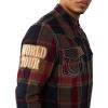 True Religion Big T Plaid Western Shirt – Men’s Long Sleeve Snap Button Cowboy Shirt – 100% Cotton(Blue / Tan / Red)