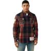 True Religion Big T Plaid Western Shirt – Men’s Long Sleeve Snap Button Cowboy Shirt – 100% Cotton(Blue / Tan / Red)