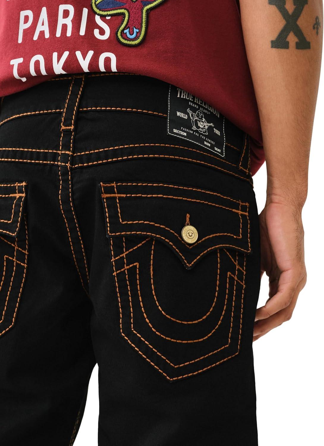 imageTrue Religion Mens Ricky Big T Flap 12Black Rinse