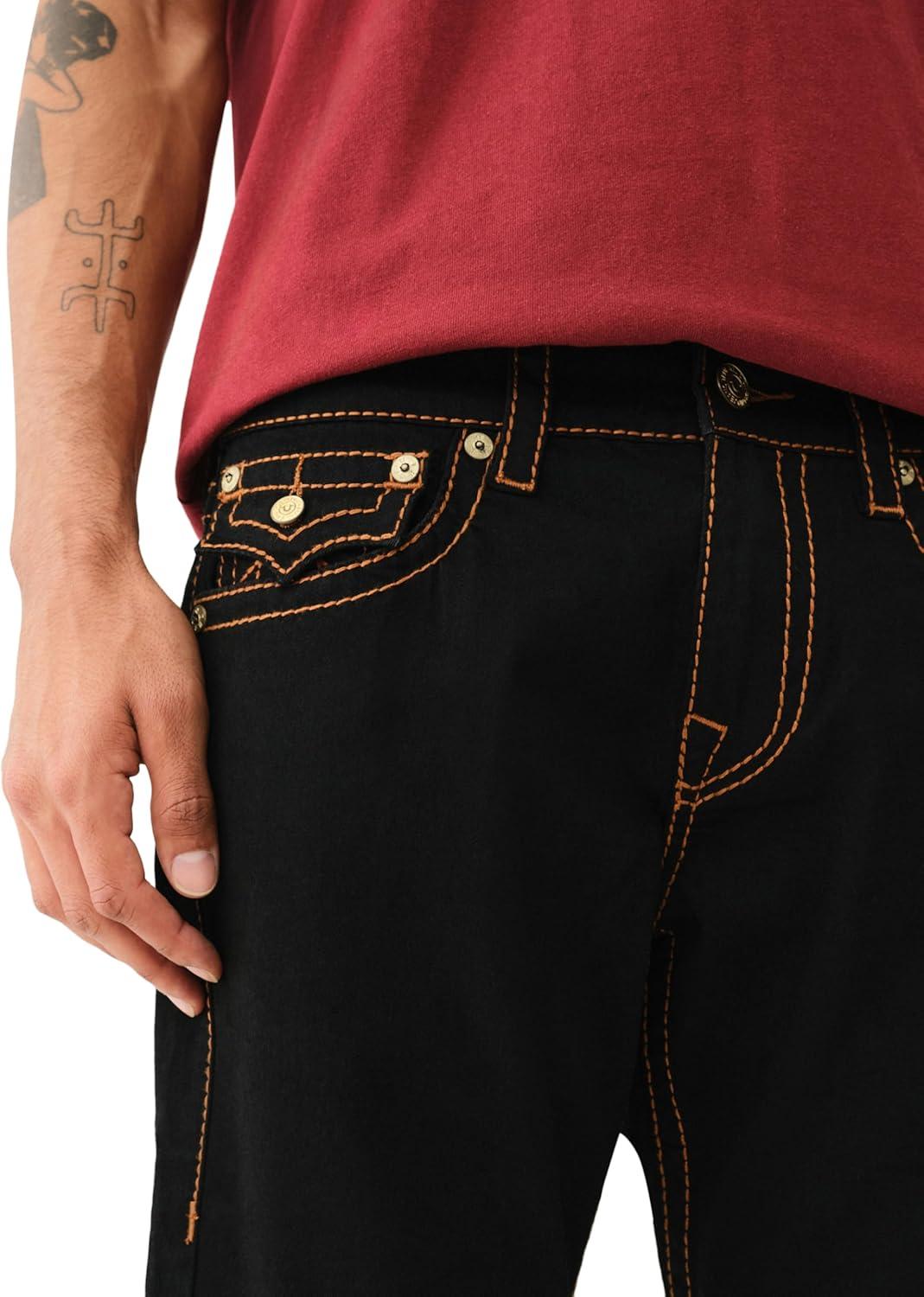 imageTrue Religion Mens Ricky Big T Flap 12Black Rinse