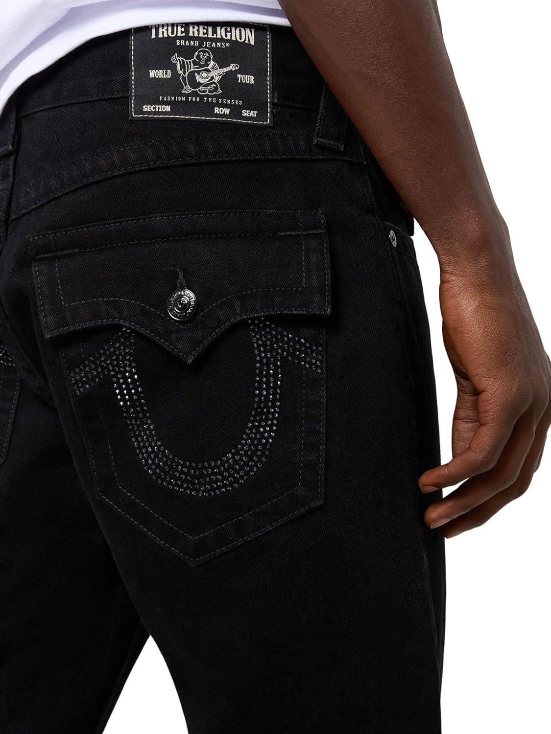 imageTrue Religion Mens Ricky Sn Flap 12 Crystal LogoRinse Black