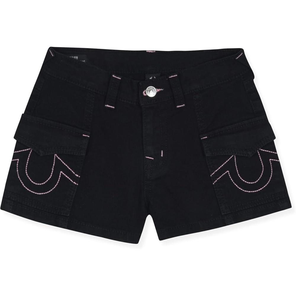 imageTrue Religion Girls Denim Shorts for KidsBlack