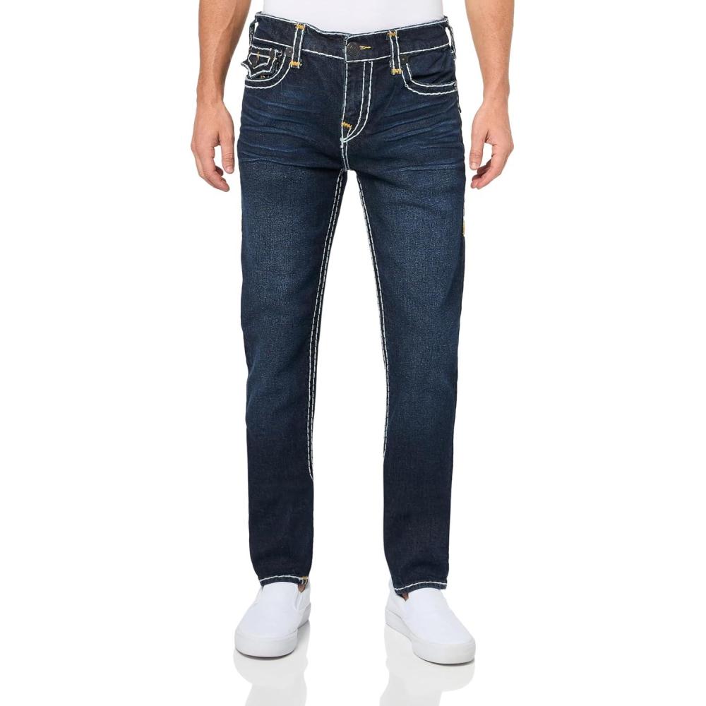 imageTrue Religion Mens Rocco Super T Flap 12Columbia Dark Wash