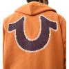 True Religion Men’s Big T Cross Stitch Zip Up(Caramel Café)