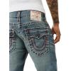 True Religion Mens Billy Double Raised Super T Flap Boot Cut Jean(Llano Medium Wash)