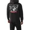 True Religion Men’s Buddha Star Zip Hoodie(Jet Black)
