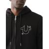 True Religion Men’s Buddha Star Zip Hoodie(Jet Black)