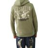 True Religion Men’s Buddha Star Zip Hoodie(Kalamata)