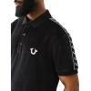 True Religion Men’s Damask Velour Polo(Jet Black)