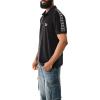 True Religion Men’s Damask Velour Polo(Jet Black)