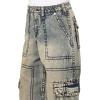 True Religion Men’s Denim Big T Cargo Pants with Signature Stitching(Elizabeth St Mediym Wash)