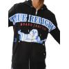 True Religion Men’s Raw Exaggerated Icon Zip Up Hoodie(Jet Black)