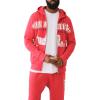 True Religion Men’s Raw Exaggerated Icon Zip Up Hoodie(Jr-v Red)