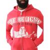 True Religion Men’s Raw Exaggerated Icon Zip Up Hoodie(Jr-v Red)