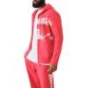True Religion Men’s Raw Exaggerated Icon Zip Up Hoodie(Jr-v Red)