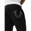 True Religion Mens Relaxed Ladder Applique Joggers(Jet Black)