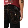 True Religion Men’s Ricky Big T Flap 1/2″(Black Rinse)