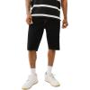 True Religion Men’s Ricky SN Flap Short Fray Hem | Denim Shorts with Flap Pockets and Distressed Hem- Black Rinse, Size 32