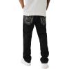True Religion Men’s Ricky Single Needle Flap Sashiko BK Pocket 1/2″(Black Rinse)