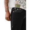 True Religion Men’s Ricky Single Needle Flap Sashiko BK Pocket 1/2″(Black Rinse)