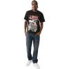 True Religion Men’s Ricky Single Needle Flap Sashiko BK Pocket 1/2″(Draco Blue Black Wash)