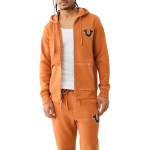 True Religion Men’s Big T Cross Stitch Zip Up(Caramel Café)