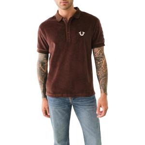 True Religion Men’s Damask Velour Polo(Java)