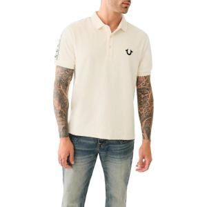 True Religion Men’s Damask Velour Polo(Winter White)