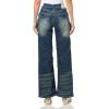 True Religion Women’s Bobbi Baggy Jeans – Big T Stitching, Relaxed Fit with Modern Style(Emerald Fade​)