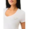 True Religion Women’s Crystal Lips V-Neck Tee Casual T-Shirt