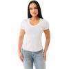True Religion Women’s Crystal Lips V-Neck Tee Casual T-Shirt