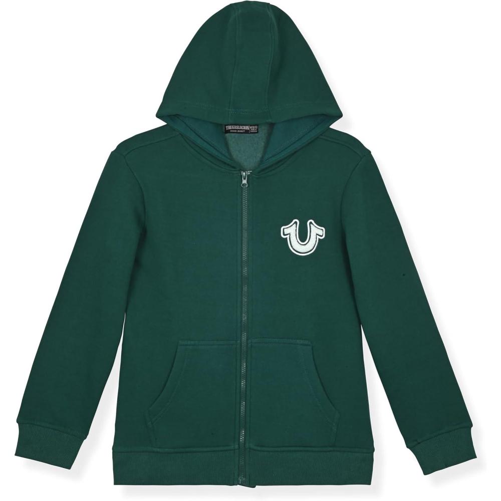 imageTrue Religion Boys Fleece Hoodies Premium Zip Front amp Pullover Sweatshirts Stylish Design amp ComfortGreen Zip