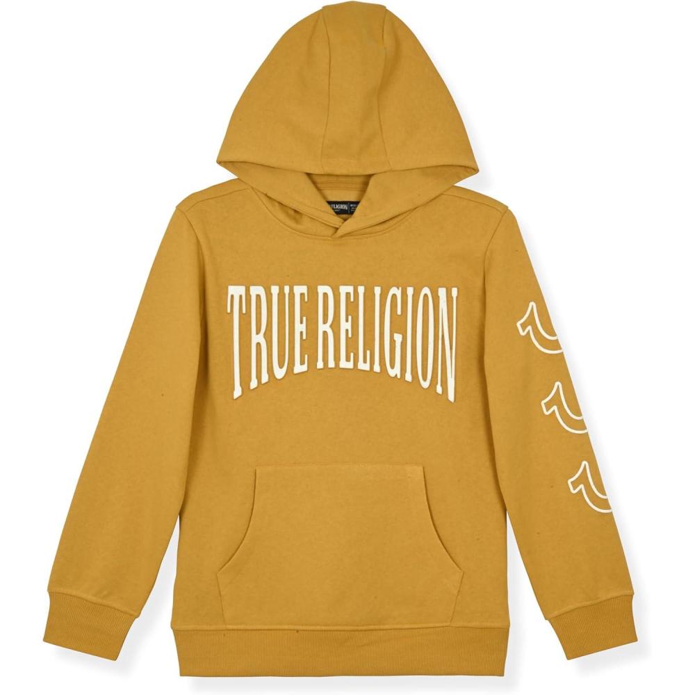 imageTrue Religion Boys Fleece Hoodies  Premium Zip Front amp Pullover Sweatshirts Stylish Design amp ComfortMustard Pullover