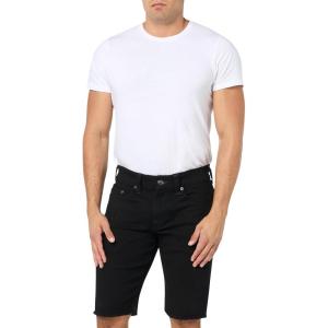 True Religion Mens Ricky Sn Nf 1/2″ Short W/Rips with Fray Hem(Rinse Black)