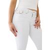 True Religion Womens Jennie Curvy Skinny Big T Flap Jean(Optic White)